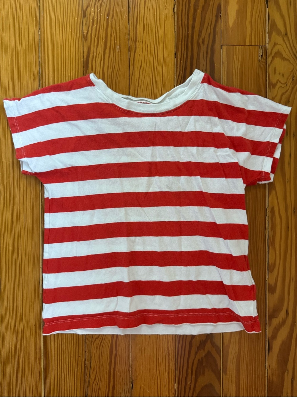 Crewcuts Red & White Striped Tee